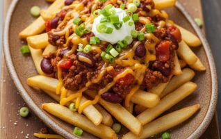 Homemade Fries with Chili and Cheese Basket