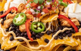 Nachos with Arrachera or Chicken
