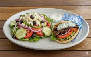 Lamb Gyro and Greek Salad Combo