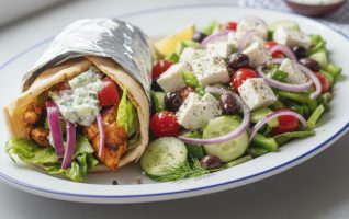 Chicken Gyro and Greek Salad Combo