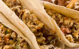 5 Beef Machaca and Egg Tacos
