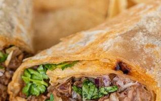 Giant Birria Burrito with Consommé