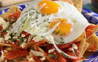 Green Chilaquiles with Eggs