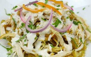 Green Chilaquiles with Chicken