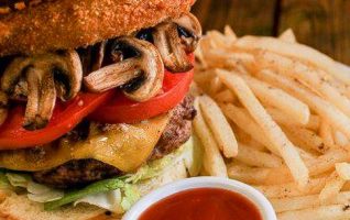 Beef, Cheese & Mushroom Burger