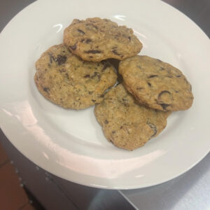 Chocolate chip cookie plate