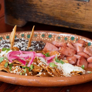 Chilaquiles with Smoked Pork Chop