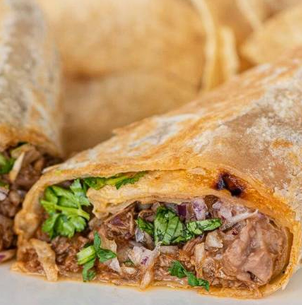 Giant Birria Burrito with Consommé