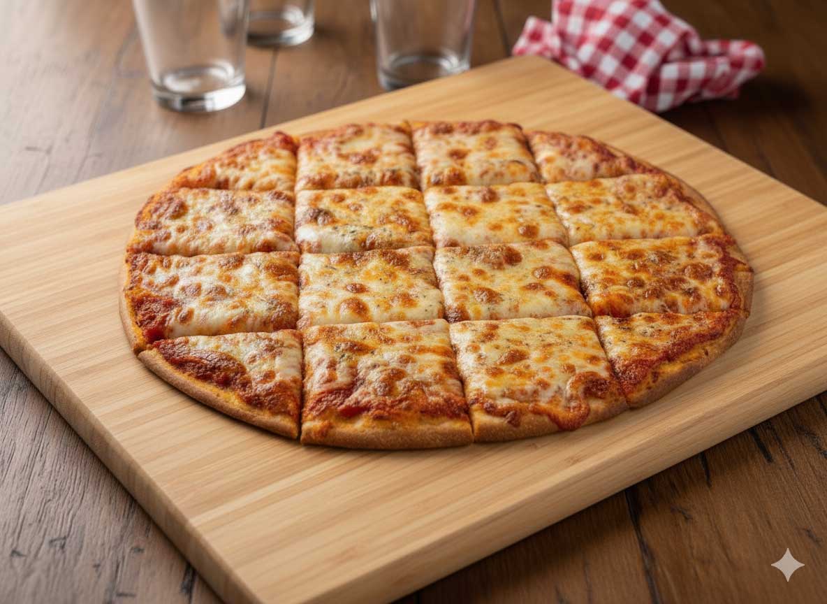 Chicago Tavern Style Cheese Pizza