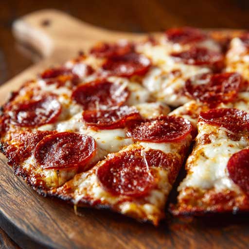 Chicago Tavern Style Pepperoni Pizza