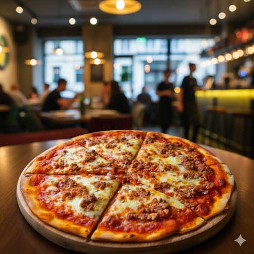 Chicago Tavern Style Sausage Pizza