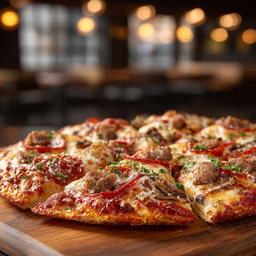 Chicago Tavern Style Supreme Pizza