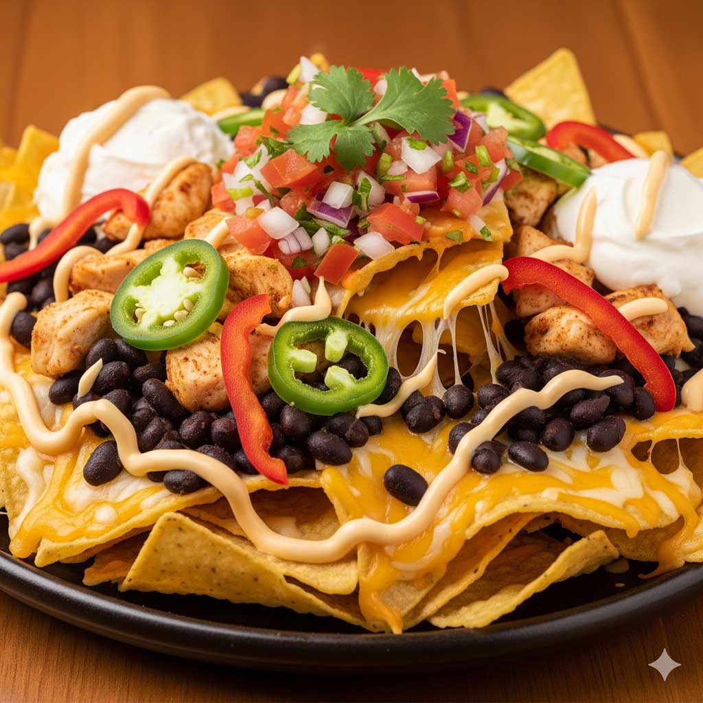 Nachos with Arrachera or Chicken