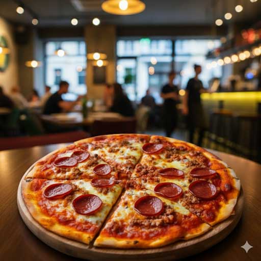 Chicago Tavern Style Sausage & Pepperoni Pizza